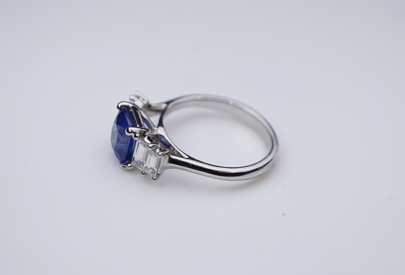 A sapphire ring
